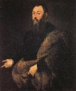 Jacopo Tintoretto Portrait of a Gentleman in a Fur china oil painting reproduction